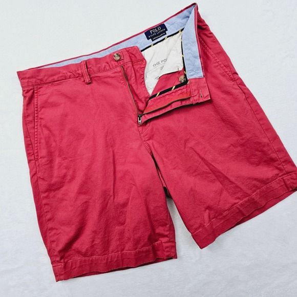 Polo Ralph Lauren Other - Polo Ralph Lauren Shorts Mens 33W Chino Stretch Classic Red Preppy Coastal Ivy